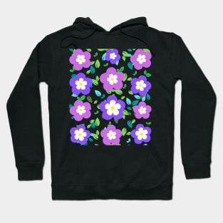 Violet and purple floral pattern Hoodie